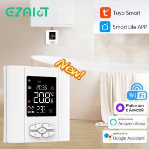 Tuya WiFi 스마트 온도 조절기 무선 배터리 구동 수성 가스 보일러 원격 온도 컨트롤러 음성 Alexa Google Home Alice