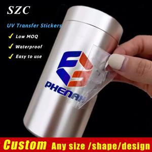 100pcs 사용자 정의 UV 전송 로고 스티커 랩 컵 향수 병 입술에 대 한 개인화 된 DTF 전송 스티커 레이블