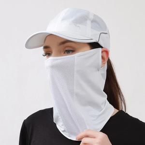 여름 자외선 차단 아이스 실크 마스크 자외선 차단 턱받이, 단색 자외선 차단 얼굴 스카프, 메쉬 통기성 얼굴 스카프, 목 랩 커버