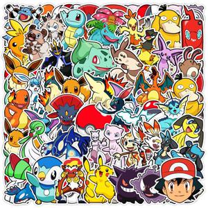 50PCS 애니메이션 포켓몬 귀여운 스티커 데칼 DIY 노트북 노트북 전화 가방 자전거 재미 있은 만화 낙서 스티커 어린이 장난감 장식