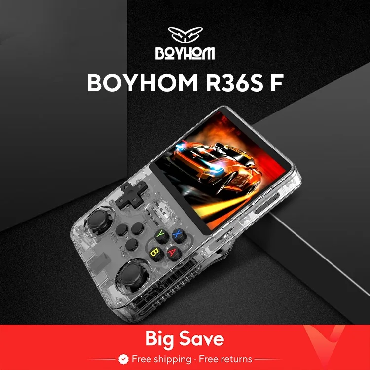 레트로 휴대용 비디오 게임 콘솔, 오픈 소스 R36S, 리눅스 시스템, 3.5 인치 IPS 스크린, 휴대용 포켓 비디오 플레이어, R35S, 64GB 게임