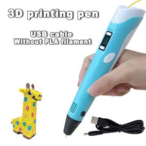 전자 3D 인쇄 펜 LED 디스플레이 화면 어린이 3D 낙서 그리기 도구 그리기 스마트 장난감 DIY 크리스마스 생일 선물