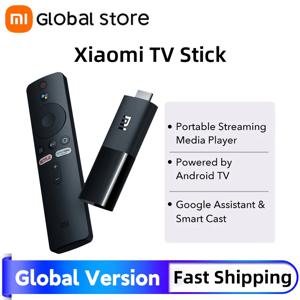 글로벌 버전 샤오미 미 TV 스틱 박스, 안드로이드 TV 9.0, 4 코어, 1080P HD 듀얼 디코딩, 1GB RAM, 8GB 구글 어시스턴트, 넷플릭스, 와이파이 5