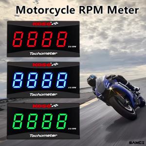 KOSO RPM 미니 미터 오토바이 LCD 디지털 디스플레이 엔진 타코미터 Yamaha Suzuki Kawasaki BMW 용 범용 타코미터 게이지 ﻿