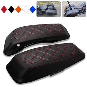 Harley 2014-2025 FL 투어링 킹 스트리트 글라이드 로드 글라이드 일렉트라 글라이드 블랙 레드 용 오토바이 하드 새들백 뚜껑 커버
