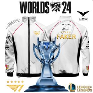 T1 E-스포츠 클럽 챔피언 5성 제한 팀 유니폼 재킷 Faker 팬 지원 패션 재킷 리그 오브 레전드 남성 의류