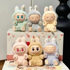 애니메이션 피규어 라부부 비닐 펜던트 인형 모델 장난감, 귀여운 몬스터 복제 키체인 장난감, 생일 선물, 인기 판매