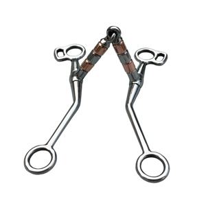 서부 비트 장비 긴 생크 구리 롤러 입 스테인레스 스틸 훈련 말 비트 5 인치 13cm