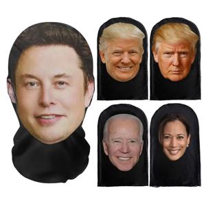 3D 웃긴 마스크 Elon Musk 풀 페이스 패턴 인쇄 된 탄성 메쉬 마스크 웃긴 파티 연예인 코스프레 소품 Balaclava Headcovers