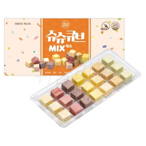 [슈슈] 과일 큐브치즈 mix 21구 (84g) / 레인보우치즈,과일치즈,간식,안주,와인,위스키