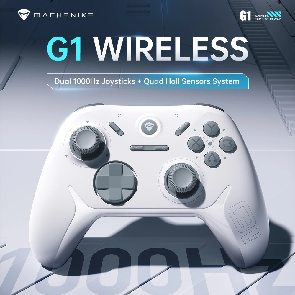 MACHENIKE G1 무선 게임 컨트롤러, 1K 폴링 속도 홀 효과 트리거 조이스틱, Nintendo Switch PC iOS Android