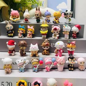 재고 있음 새로운 Labubu Dimoo Skullpanda 귀여운 곡물 두 번째 창조 변경 옵션 펀치 만들기 Diy 키 체인 모바일 체인 소녀 선물