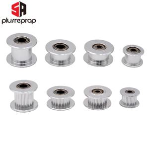 GT2 아이들러 타이밍 풀리 3D 프린터 부품 타이밍 벨트 6mm 10mm 용 베어링이있는 3mm 또는 5mm 보어가있는 16 치아 20 치아