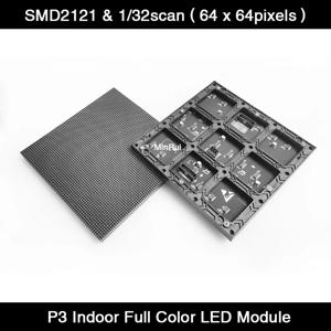 P3 HD 실내 풀 컬러 SMD RGB LED 비디오 사인 192x192mm 매트릭스 LED 디스플레이 모듈 64x64 픽셀 고해상도 1/32 스캔 Hub75