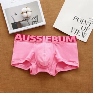 Aussiebum-순수 면 소재 낮은 허리 밴드 남성용, 타이드 편안한 땀 흡수 복서 팬츠
