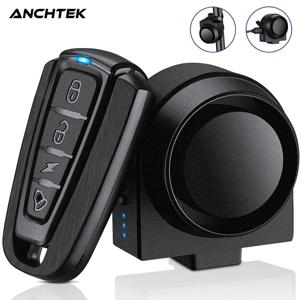 Anchtek 오토바이 자전거 알람 USB 충전 무선 도난 방지 115dB 진동 감지기 전기 모토 자동차 경보 시스템