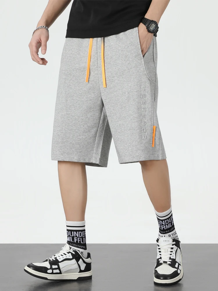 여름 헐렁한 스웨트 반바지 남성 힙합 streetwear 루즈 조깅 짧은 남성 스트레이트 코튼 캐주얼 반바지 플러스 사이즈 6xl 7xl 8xl