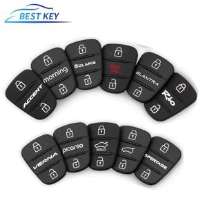 최고의 키 자동차 Key3 버튼 고무 패드 현대 l10 l20 l30 Picanto Solaris RIO Sportage Elantra Kia Verna Picanto k2 K5 Cerato