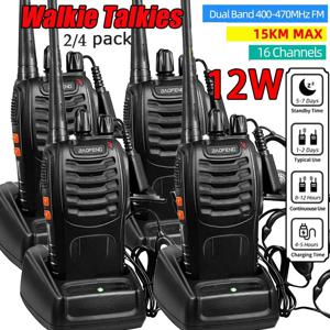 2023 오리지널 5/12W 2/4PCS Baofeng BF-888S 워키 토키 UHF 400-470MHz BF 888S 저렴한 양방향 햄 라디오 트랜시버 USB 플러그