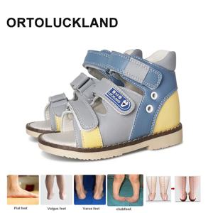 Ortoluckland 유아 소녀 샌들 새로운 어린이 정형 외과 Flatfeet 신발 여름 소년 아치 지원 신발 Size20 To33