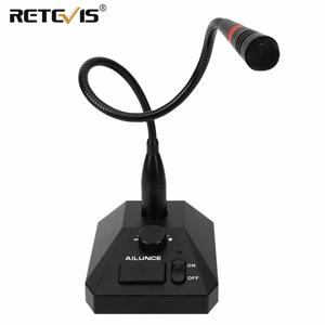 Retevis Aliunce SM01 워키 토키 용 데스크탑 마이크 RT622 RT3S HD1 RA685 RT95 양방향 라디오 핸드 헬드 마이크 2pin / GP328plus