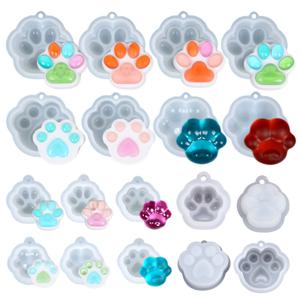 고양이 발 실리콘 금형 키 체인 펜던트 DIY 펜던트에 대한 에폭시 수지 금형 에폭시 수지 금형 공예 보석 액세서리 만들기