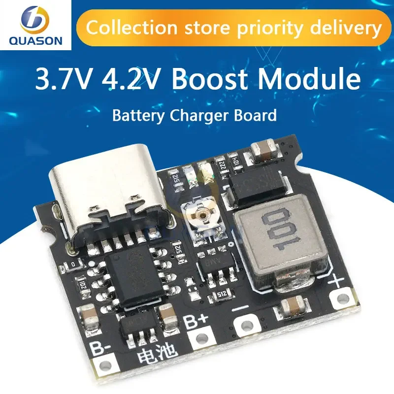 Type-C USB 3.7V 4.2V 1A 5W 리튬 이온 18650 배터리 충전기 보드 DC-DC 스텝 업 부스트 모듈 TP4056 DIY 키트 부품
