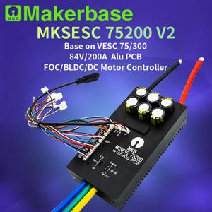 Makerbase VESC 75200 V2 84V 200A E-Foil Fight Robot Surfboard AGV 로봇 용 VESC 기반 Alu PCB가있는 고전류