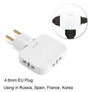 3 in 1 EU 전원 소켓 플러그 어댑터 접이식 미국-EU 여행용 어댑터 전원 변환기 KR 플러그 전기 소켓 AC 콘센트