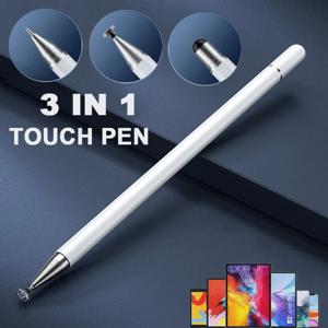 안드로이드 용 태블릿 전화 터치 펜용 3 in 1 스타일러스 펜 Xiaomi Samsung Lenovo iPad Apple Pencil 용 iOS 스크린 펜
