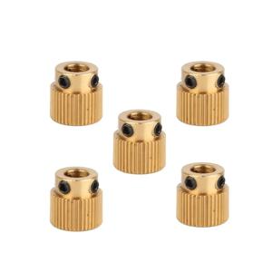 5PCS 3D 프린터 부품 황동 압출기 휠 Creality CR-10 10S S4 S5 Ender 3 / Pro / V2 용 40 톱니 드라이브 기어