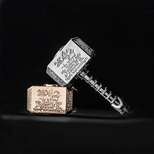 1pcs Thors Battle Hammer Fidget 핸드 스피너 금속으로 제작, 마이티 Mjolnir 키 체인 장난감-골동품 황동