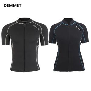 DEMMET 짧은 잠수복 남자 네오프렌 잠수복 스플릿 슬리브 여성 잠수복 프론트 지퍼 스피어 낚시 수영 서핑 수영복 1.5MM/3MM