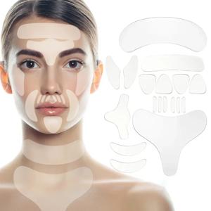 재사용 가능한 실리콘 주름 제거 스티커 안티 링클 패드 안티 에이징 스킨 페이스 리프팅 패치 얼굴 이마 목 눈 스티커