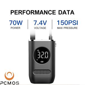 PCMOS 차량 장착 팽창 펌프, 휴대용 자동차 및 오토바이 타이어 팽창, 휴대용 무선 디지털 디스플레이, 1 세트