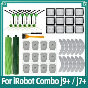 iRobot 콤보 j7 + / j9 + / 10 Max 메인 사이드 브러시 Hepa 필터 걸레 천 먼지 봉투 액세서리 부품과 호환 가능