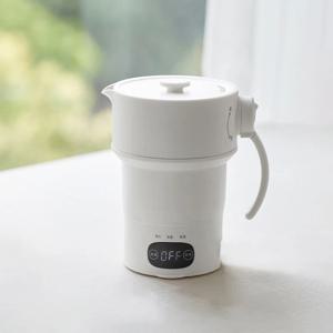 220V 접이식 전기 주전자 0.6L 가정용 휴대용 여행 전기 물 주전자 지능형 절연 주전자 버블 우유