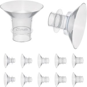 Medela/Spectra/TSRETE/Momcozy 웨어러블 유축기용 플랜지 인서트(13/15/17/19/21mm) 10개, 실리콘 플랜지 인서트