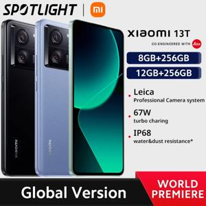 월드 프리미어 글로벌 버전 샤오미 AMOLED 디스플레이, MTK 디멘시티 8200 울트라 67W 충전, 50MP 라이카 카메라, IP68, 13T, 144Hz