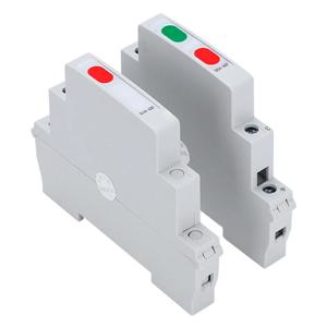 LED 신호등 Din 레일 마운트 파일럿 램프 AC/DC220v 24v 배전함 전원 초박형 스타일 듀얼/싱글 램프 빨간색 녹색