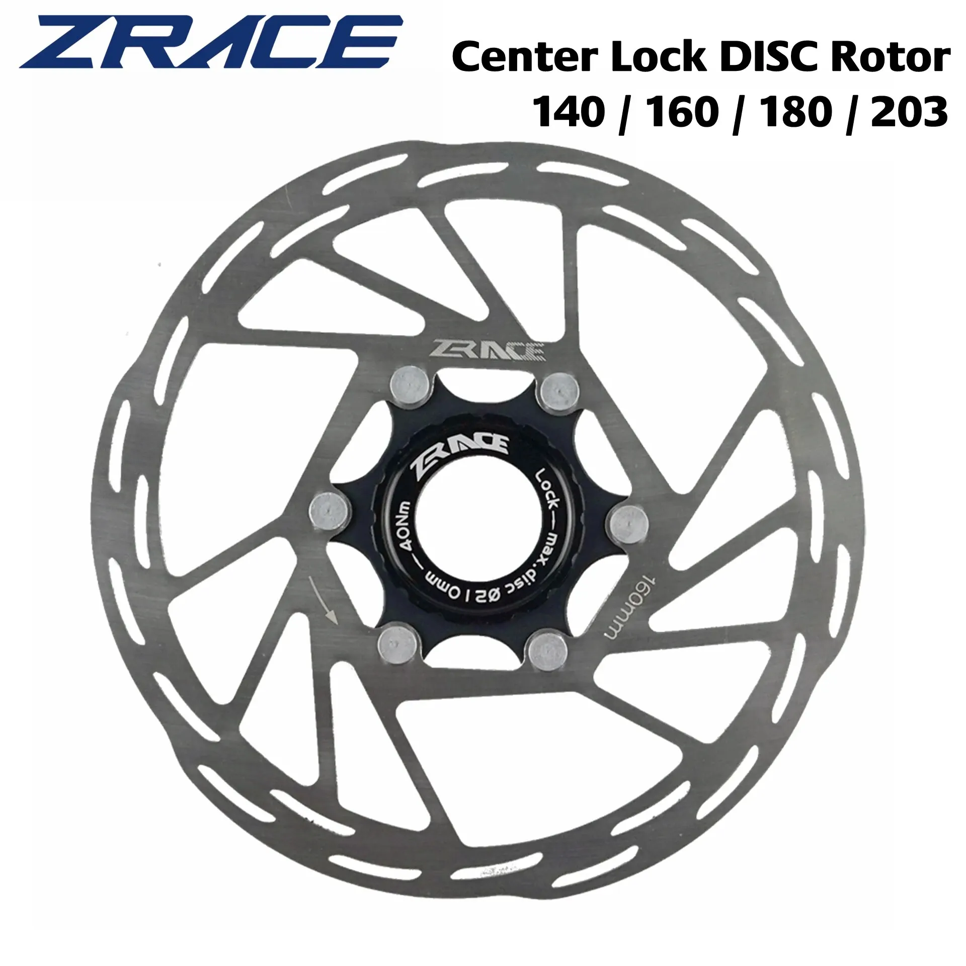 ZRACE 센터 잠금 브레이크 디스크 로터 강력한 방열 플로팅 140mm 160mm 180mm, MTB/도로용