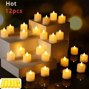 LED 촛불 배터리 구동 Flameless 차 촛불 가짜 촛불 램프 웨딩 생일 파티 홈 장식 램프 촛대 양초