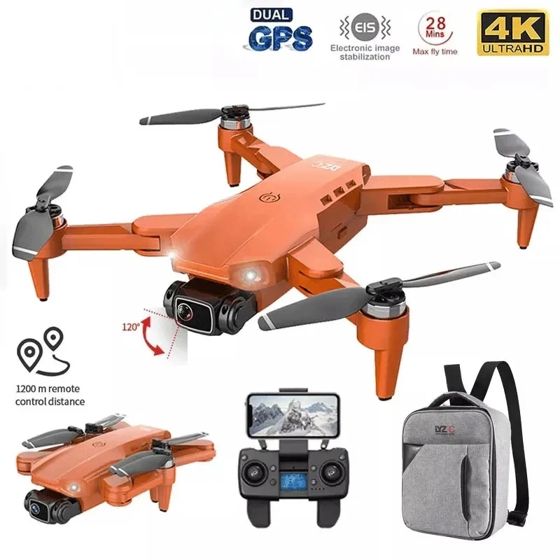 드론 L900 Pro 4K 전문 5G GPS HD 듀얼 카메라 사진 브러시리스 접이식 쿼드콥터 RC 거리 1.2KM 드론 완구
