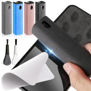 휴대 전화 Ipad 컴퓨터 용 4in1 마이크로 화이버 스크린 클리너 스프레이 병 마이크로 화이버 폴란드어 천 닦아 청소 안경 물티슈