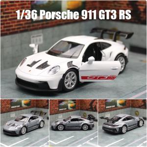 1/36 포르쉐 911 GT3 RS 어린이를위한 장난감 자동차 모델 RMZ CiTY 미니어처 레이싱 프리 휠 풀백 다이 캐스트 금속 컬렉션 선물