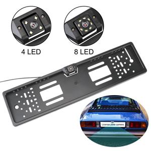 12V 자동차 후면보기 카메라 4/8 LED 유럽 영국 번호판 홀더 주차 센서 2.4G 역방향 Vedio 수신기 PDC Parltronics 세트