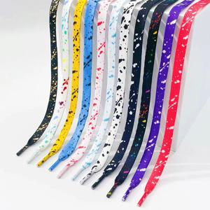 운동화 용 레인보우 신발 끈 품질 패브릭 잉크 튄 신발 끈 패션 0.8cm 플랫 AF1 신발 끈 100/120/140/160CM