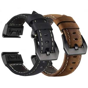 Garmin Fenix ​​7X Pro 6X 5X 8X 8 Plus Tactix 7 AMOLED Epix Pro 51mm Enduro 2 Quickfit 26mm 릴리스 스트랩용 정품 가죽 스트랩