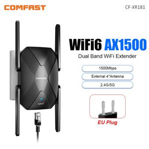 Comfast WiFi 6 범위 확장기 AX1500 2G 및 5GHz 듀얼 밴드 WIFI6 리피터 4*3dBi Antena 장거리 범위 신호 확장 Amplife