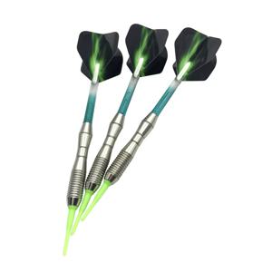 3개/대 소프트 팁 다트 약 17g 파란색 녹색 빨간색 4부분 조립 표준 안전 다트 샤프트 오로라 윙 다트 비행